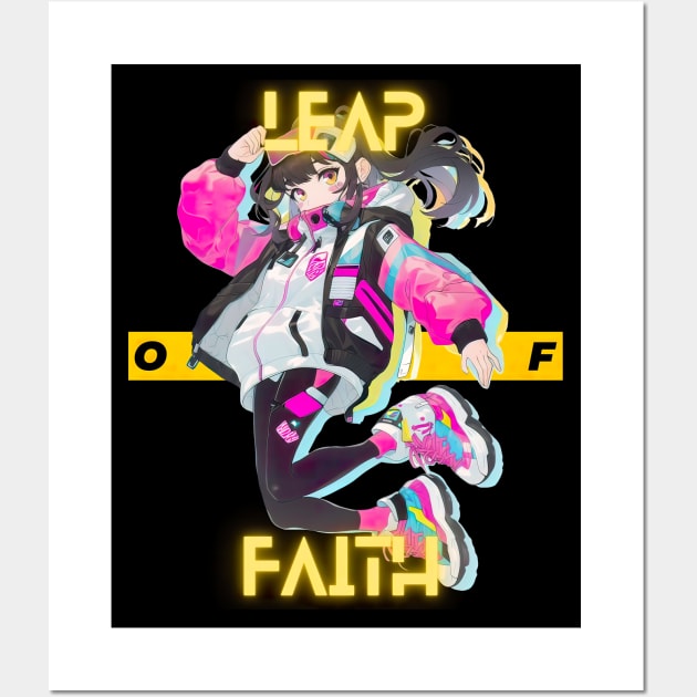 Leap of Faith (black) Wall Art by Robbot17